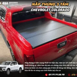 Nắp Thùng Gập 3 Tấm Dành Cho Toyota Chevrolet Colorado – Phụ Kiện Bán Tải Bền Bỉ, Thẩm Mỹ, Dễ Lắp Đặt