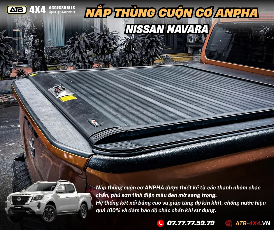 Nắp Cuộn Cơ Anpha Nissan Navara – Phụ Kiện Bán Tải Cao Cấp, Dễ Dàng Lắp Đặt, Bền Bỉ Với Thời Gian