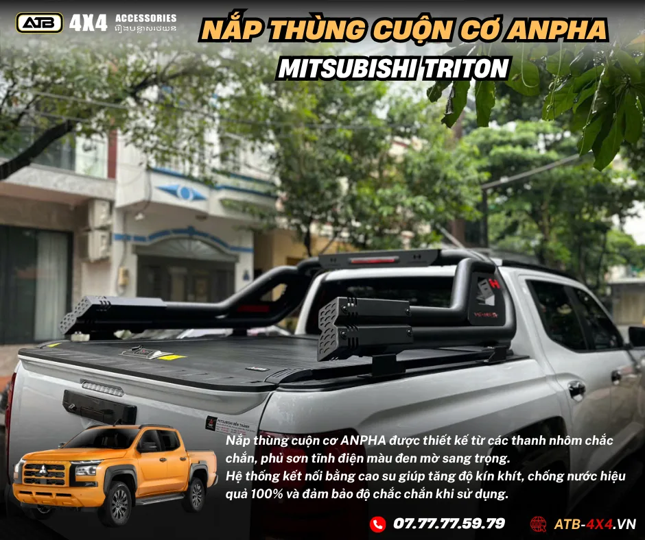 Nắp Cuộn Cơ Anpha Mitsubisi Triton– Phụ Kiện Bán Tải Cao Cấp, Dễ Dàng Lắp Đặt, Bền Bỉ Với Thời Gian