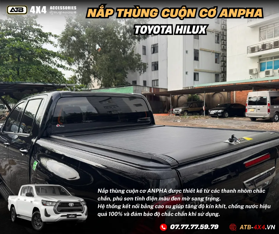 Nắp Cuộn Cơ Anpha Toyota Hilux – Phụ Kiện Bán Tải Cao Cấp, Dễ Dàng Lắp Đặt, Bền Bỉ Với Thời Gian