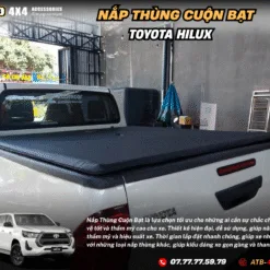 Nắp Thùng Cuộn Bạt Dành Cho Toyota Hilux -Tăng Thẩm Mỹ, Giữ Gọn Thùng Sau, Lắp Đặt Nhanh Chóng