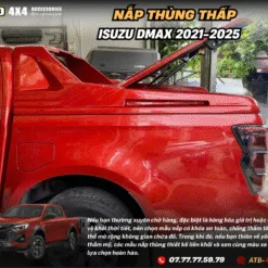 Nắp Thùng Thấp Cho Xe Bán Tải Isuzu Dmax 2021-2025 – Thiết Kế Gọn Gàng, Khả Năng Chống Nước Vượt Trội, Bảo Vệ Hàng Hóa An Toàn Tuyệt Đối Và Tăng Tính Thẩm Mỹ Cho Xe