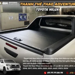 Thanh Thể Thao ADVENTURE Cho Toyota Hilux 2015-2025  – Thiết Kế Thể Thao, Tăng Độ Hầm Hố Chuẩn Zin