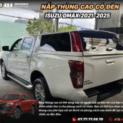 Nắp Thùng Cao Cho Xe Bán Tải Isuzu Dmax 2021-2025 Tích Hợp Đèn Phanh, Chống Nước, Bảo Vệ Hàng Hóa An Toàn