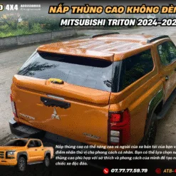 Nắp Thùng Cao Không Đèn Cho Xe Bán Tải Mitsubisi Triton 2024-2025 – Chống Thấm Nước Hiệu Quả, Bảo Vệ Hàng Hóa An Toàn, Tăng Tính Tiện Dụng Và Thẩm Mỹ Cho Xe.